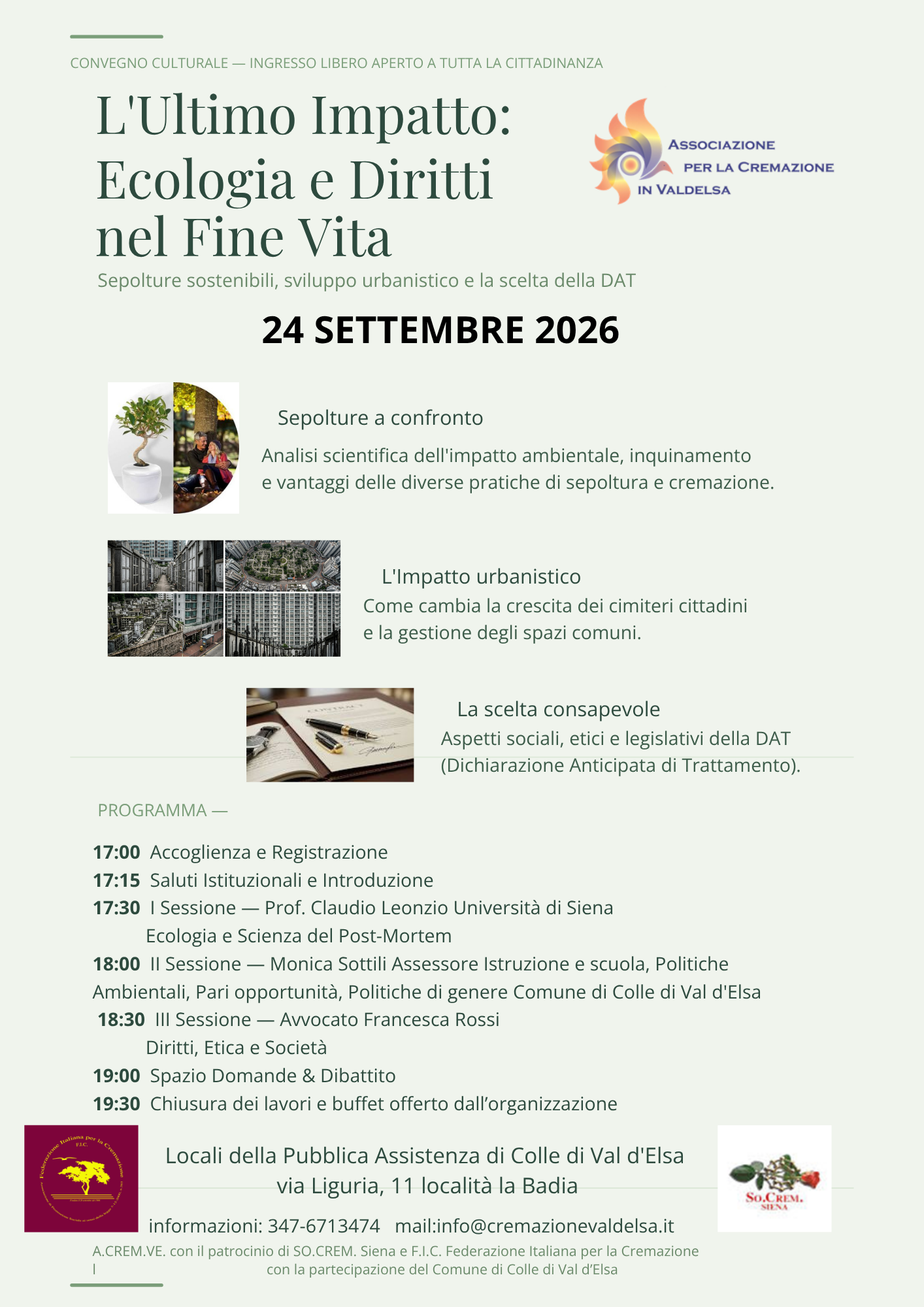 24 settembre  ore 17:00 <br> via Liguria, 11 <br> Colle Val d'Elsa